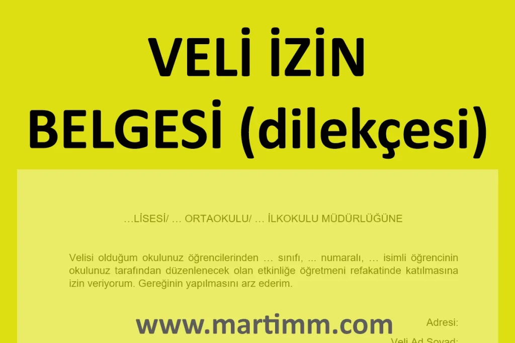 Veli İzin Belgesi