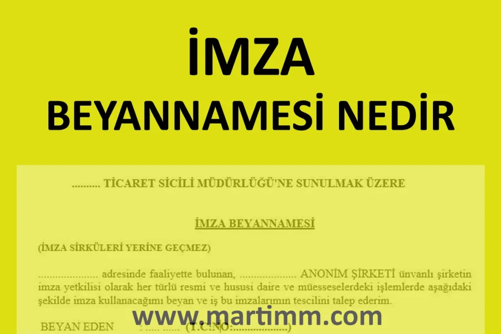 İmza Beyannamesi Nedir