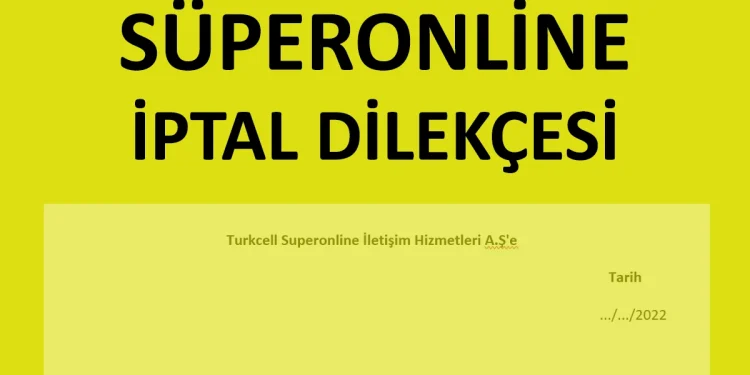 Süperonline İptal Dilekçesi